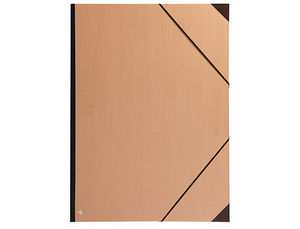 CARPETA PLANOS  DIN A2 CON GOMAS KRAFT MARRON VERJURADO.