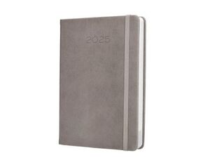 AGENDA DIA PAGINA A5 GRIS CON GOMILLA