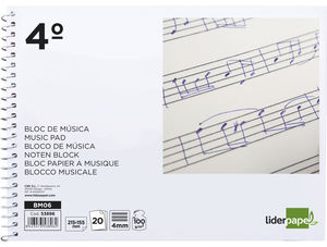 BLOC MUSICA PENTAGRAMA 4MM CAURTO