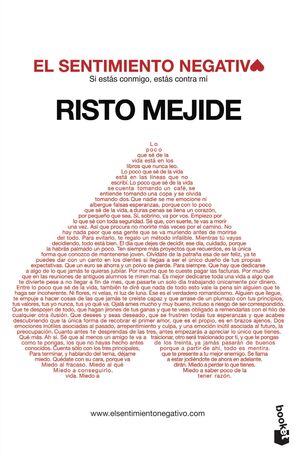 EL SENTIMIENTO NEGATIVO. RISTO MEJIBE